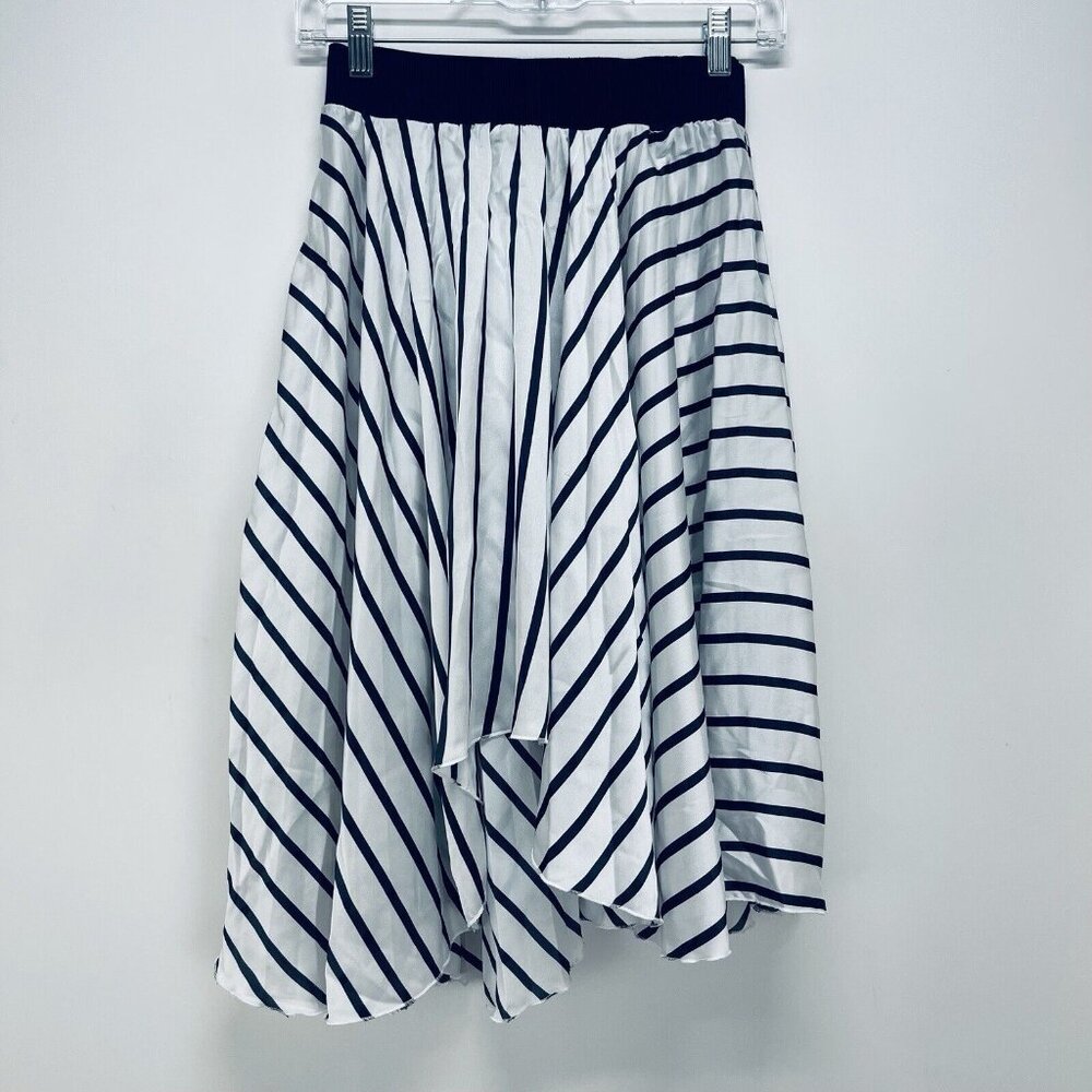Zara Collection Skirts Size S Women’s Pleated Striped White/Black Pull On